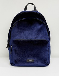 Темно-синий бархатный рюкзак Knomo Paddington Bathurst - Синий