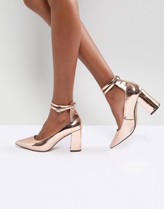 Туфли на высоком каблуке ASOS POPPET - Золотой