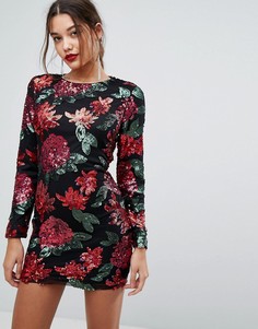 Облегающее платье мини с пайетками Boohoo - Красный