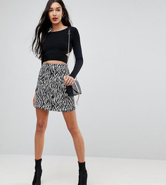 Мини-юбка с зебровым принтом ASOS TALL Tailored - Мульти