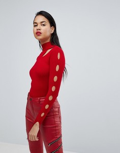 Боди с вырезами River Island Leona - Красный