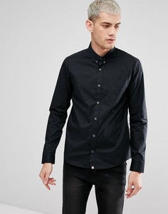 Черная эластичная рубашка с длинными рукавами Pretty Green Phoenix - Черный