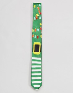 Новогодний галстук SSDD - Зеленый