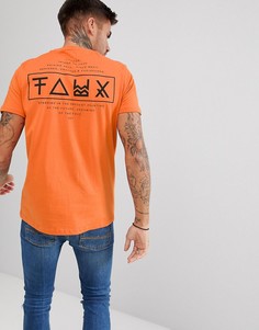 Футболка с принтом на спине Friend or Faux Limitless - Оранжевый