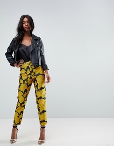 Облегающие жаккардовые брюки ASOS - Мульти