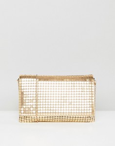 Оверсайз-клатч из матовой кольчуги ASOS - Золотой
