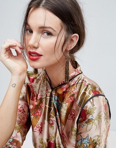 Золотистые серьги с кисточками из бисера ASOS - Золотой