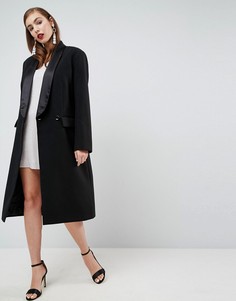 Пальто узкого кроя в стиле смокинга ASOS - Черный