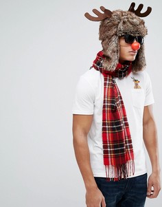 Футболка с новогодним принтом Jack &amp; Jones Originals - Темно-синий