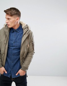 Зимняя куртка с искусственным мехом на капюшоне Jack &amp; Jones Vintage - Зеленый