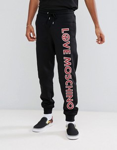 Джоггеры с логотипом Love Moschino - Черный