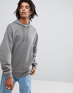 Серое свободное худи ASOS - Красный