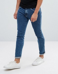 Выбеленные джинсы скинни Wrangler Strangler - Синий