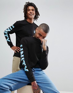 Свободный лонгслив с принтом ASOS x GLAAD - Черный