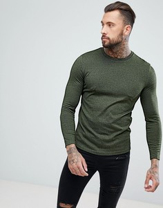 Трикотажный лонгслив цвета хаки ASOS - Зеленый