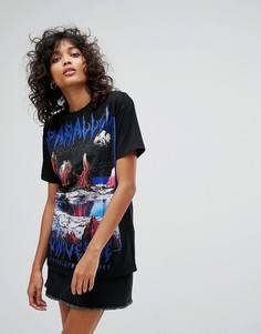 Оверсайз-футболка с принтом ASOS - Черный