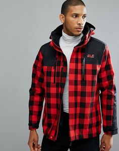Красная куртка в клетку 3 в 1 Jack Wolfskin Timberwolf - Красный