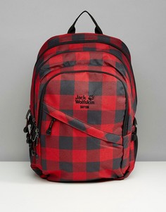 Красный рюкзак в клетку Jack Wolfskin Dayton - Красный