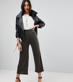 Широкие брюки с блестками цвета металлик ASOS TALL - Золотой