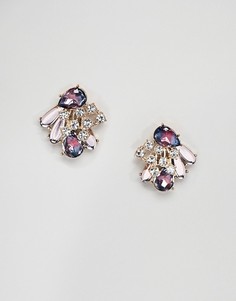 Серьги-гвоздики с камнями и кристаллами ASOS - Мульти