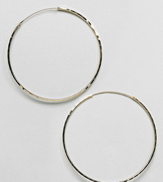 Серьги-кольца 60 мм из позолоченного серебра ASOS - Золотой