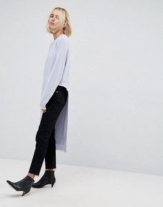 Трикотажный джемпер с асимметричным краем ASOS WHITE - Синий