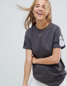 Футболка с вышивкой ASOS CHRISTMAS - Серый