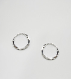 Серебряные ограненные серьги-кольца ASOS - Серебряный