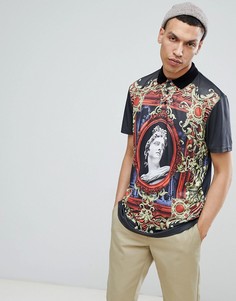 Длинное поло с барочным принтом ASOS - Мульти