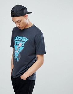 Свободная футболка с принтом Looney Tunes ASOS - Серый