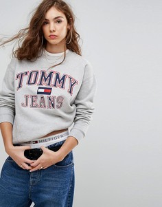 Свитшот в стиле 90-х с логотипом Tommy Jeans Capsule - Серый