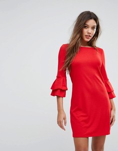 Свободное платье с рукавами клеш Lipsy - Красный
