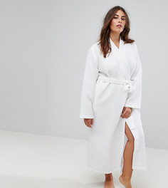 Халат миди из 100% хлопка ASOS CURVE - Белый