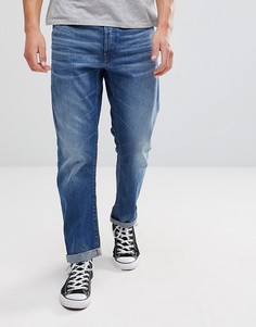 Выбеленные прямые джинсы G-Star Type C 3D - Синий