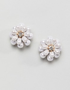 Серьги-гвоздики с цветами ASOS Occasion - Золотой