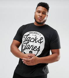 Футболка с принтом Jack &amp; Jones Originals PLUS - Черный
