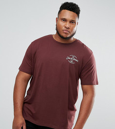 Футболка с логотипом на груди Jack & Jones Originals PLUS - Красный