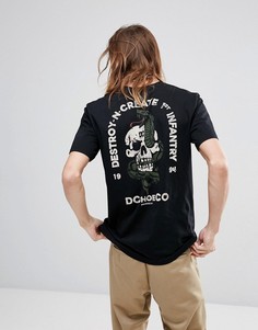 Футболка с принтом черепа на спине DC Shoes - Черный