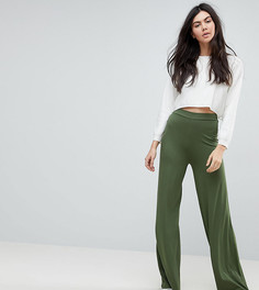 Широкие трикотажные брюки ASOS TALL - Черный