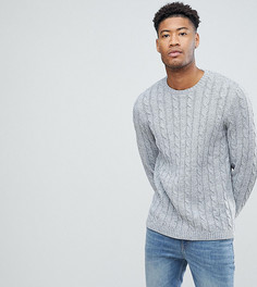 Серый джемпер вязки косами ASOS TALL - Серый
