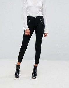 Широкие брюки с молнией спереди Esprit - Черный