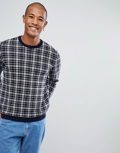 Синий джемпер в клетку ASOS - Синий