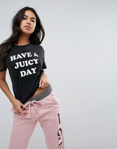 Футболка с принтом Have a Juicy Day Juicy By Juicy Couture - Черный
