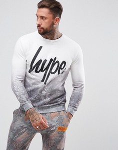 Hype Christmas Sweatshirt In White With Tree Fade - Белый