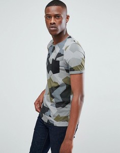 Футболка с камуфляжным принтом Esprit - Зеленый