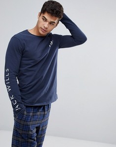 Темно-синий лонгслив с принтом Jack Wills Semley - Темно-синий