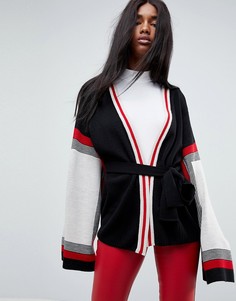 Кардиган с запахом в стиле колор блок ASOS - Мульти