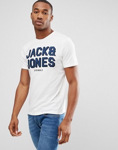 Футболка с вышитым логотипом Jack &amp; Jones Originals - Белый