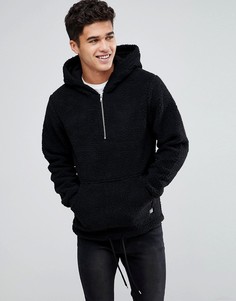Худи из искусственного меха с молнией Jack &amp; Jones Originals - Черный