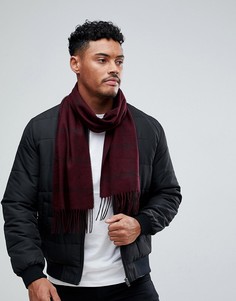 Бордовый шарф в клетку Burton Menswear - Красный